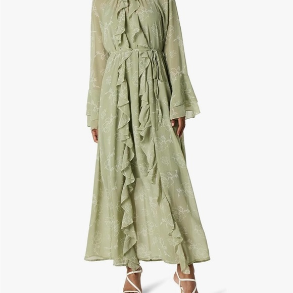 The Drop Dresses & Skirts - Chic Sage Green Long Sleeve Maxi Dress